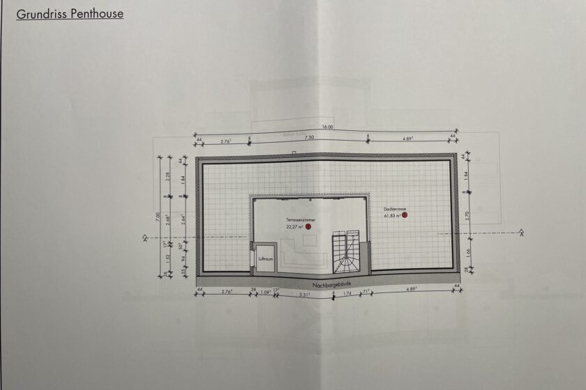 Grundriss Penthouse