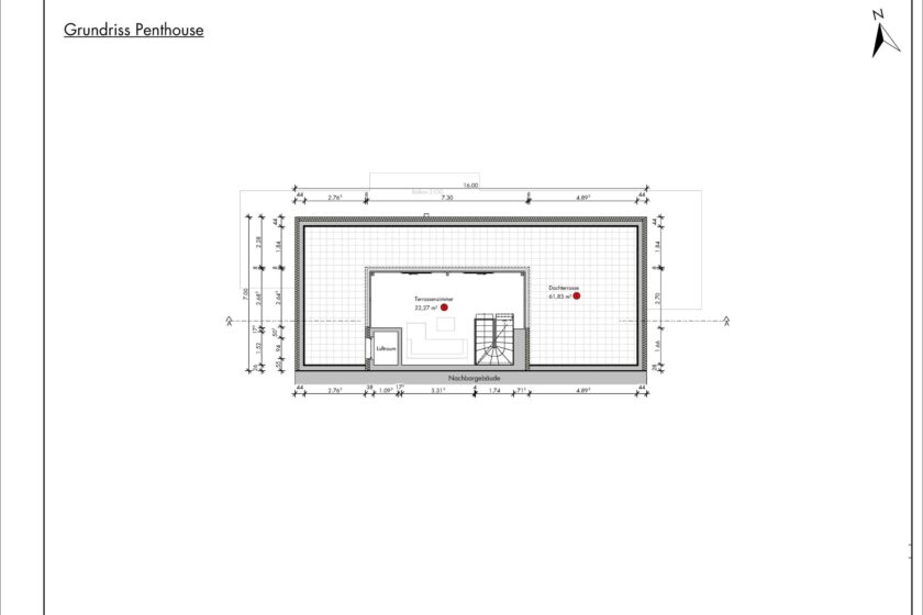 Grundriss Penthouse